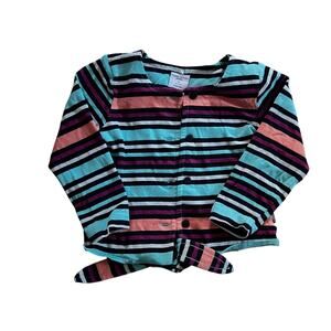 ❤️ 3/$25 Polarn O. Pyret Striped Button Up Cardigan with Tie in Front | 9-12mo